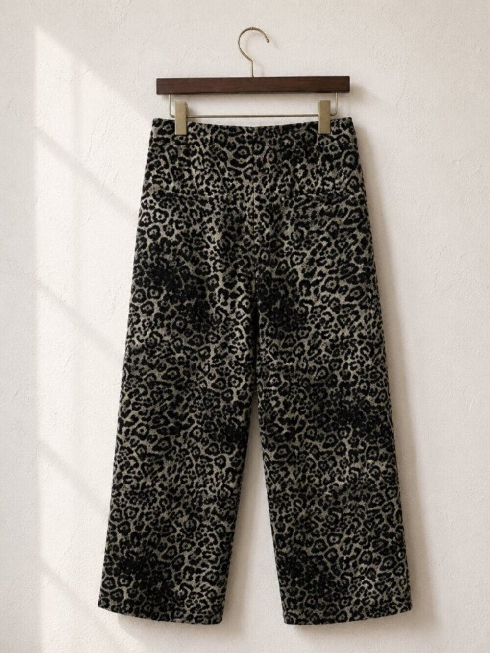 AllSaints Jemi Leppo Metallic Leopard Print Wide Leg Trousers Pants NWT 6